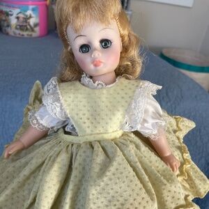 Madame Alexander 12” Doll Amy #1320 Little Women With Original Yellow Dress